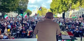 Londra’da Filistin İçin Büyük Yürüyüş: Corbyn’den Britanya’ya İsrail’e Silah Ambargosu Çağrısı